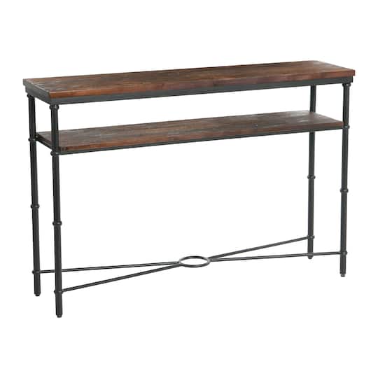 48&#x22; Saratoga Rustic Wood &#x26; Metal Console Table